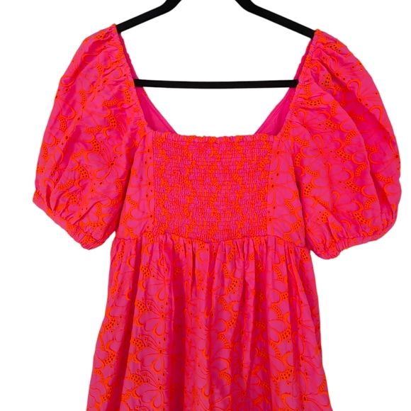 Lilly Pulitzer Kina Midi Dress | Size 8 | Pink Isle Psychedelic Swirl Eyelet - Picture 10 of 15